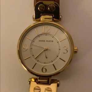 Two toned brown n gold Anne Klein watch